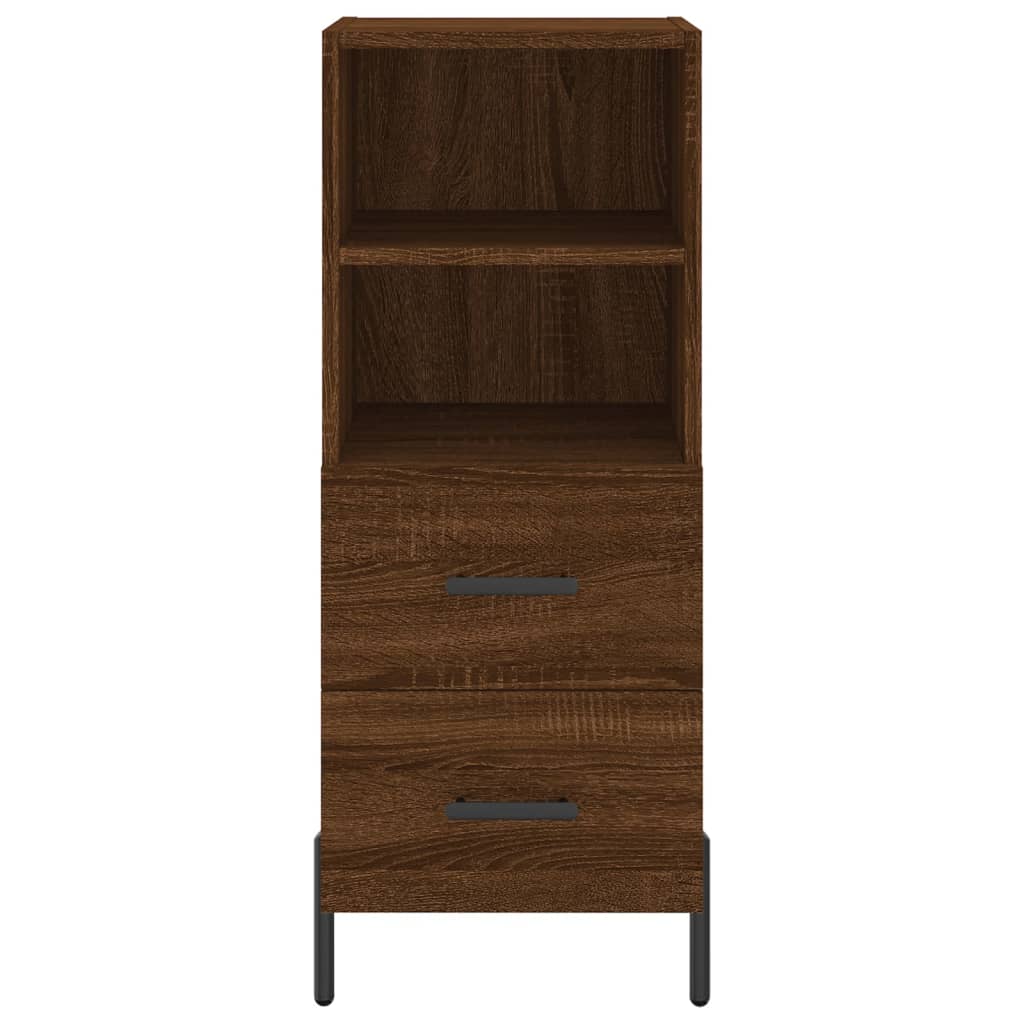 vidaXL Buffet Chêne marron 34,5x34x90 cm Bois d'ingénierie