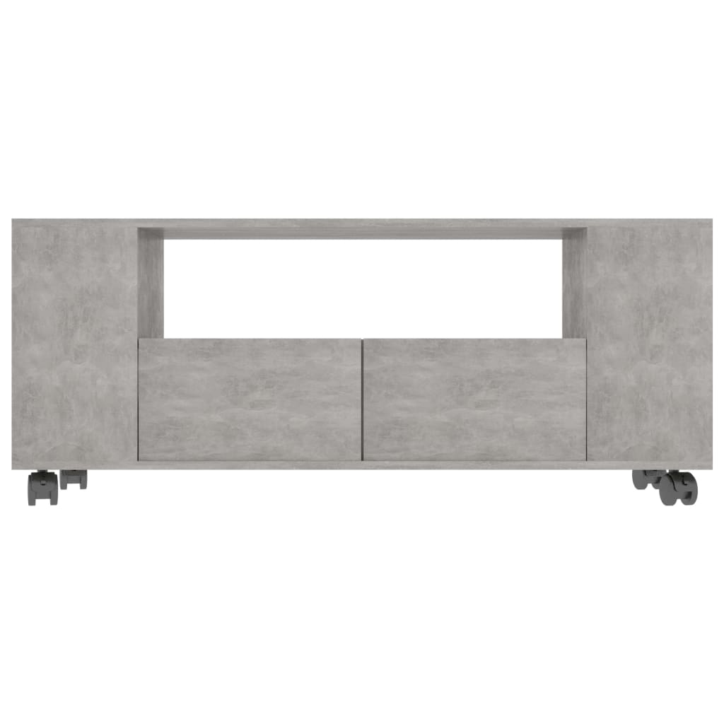 vidaXL Meuble TV Gris béton 120x35x48 cm Bois d'ingénierie