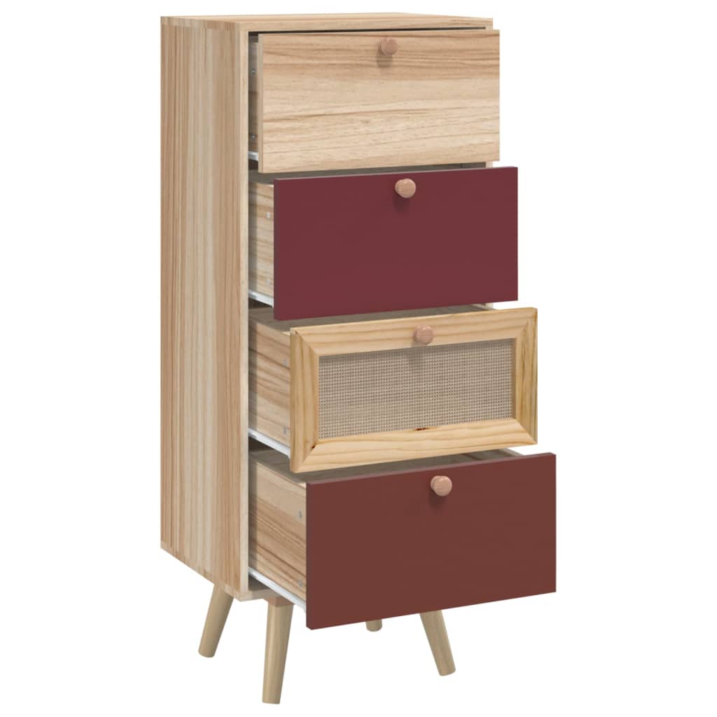 vidaXL Buffet haut avec tiroirs 40x30x95 cm bois d'ingénierie