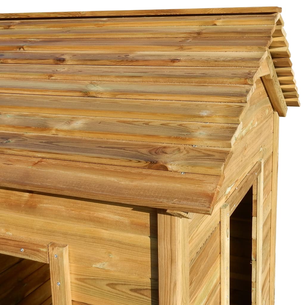 vidaXL Maisonnette d'extérieur 120x120x146 cm Bois de pin