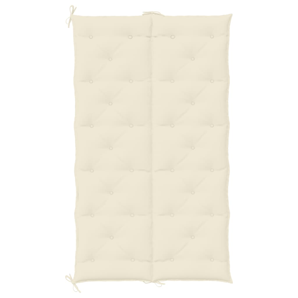 vidaXL Coussin de banc de jardin blanc crème tissu oxford