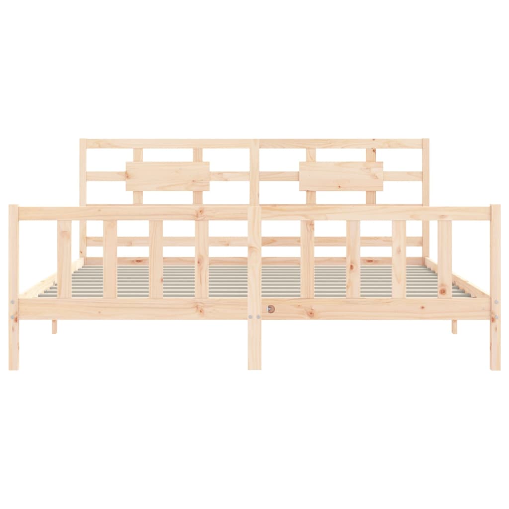 vidaXL Cadre de lit sans matelas 200x200 cm bois massif de pin