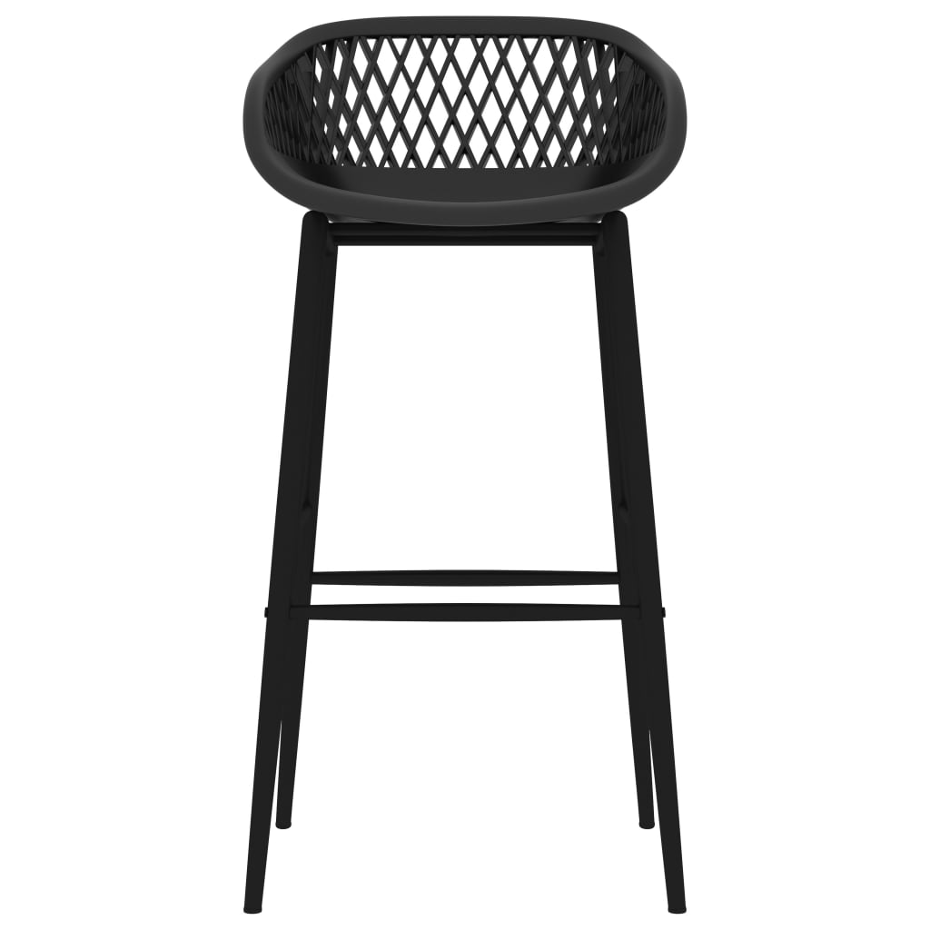 vidaXL Chaises de bar lot de 2 noir