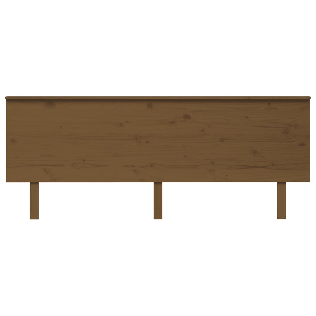 vidaXL Tête de lit Marron miel 204x6x82,5 cm Bois massif de pin