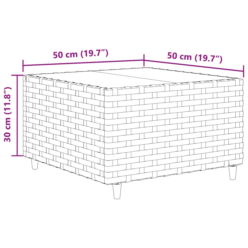 vidaXL Salon de jardin avec coussins 7 pcs marron résine tressée