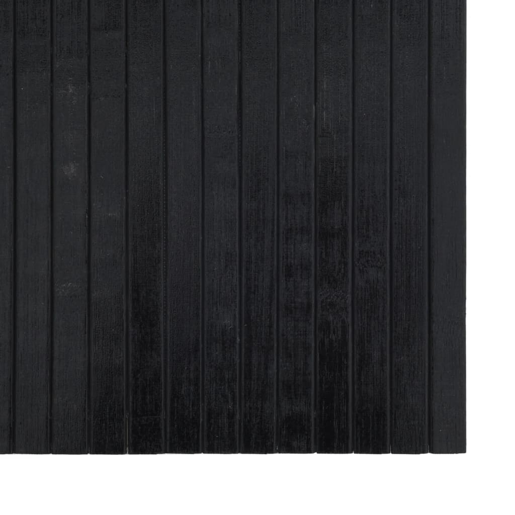 vidaXL Tapis rectangulaire noir 100x100 cm bambou