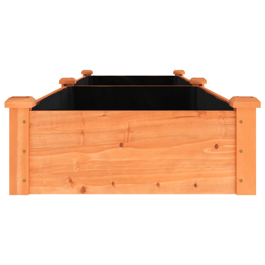 vidaXL Lit surélevé de jardin doublure 240x60x25 cm bois massif sapin