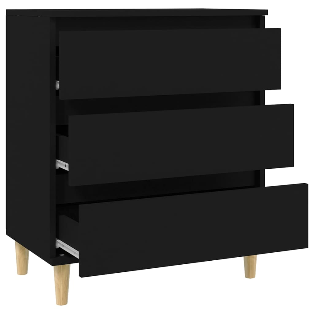 vidaXL Buffet Noir 60x35x70 cm Bois d'ingénierie