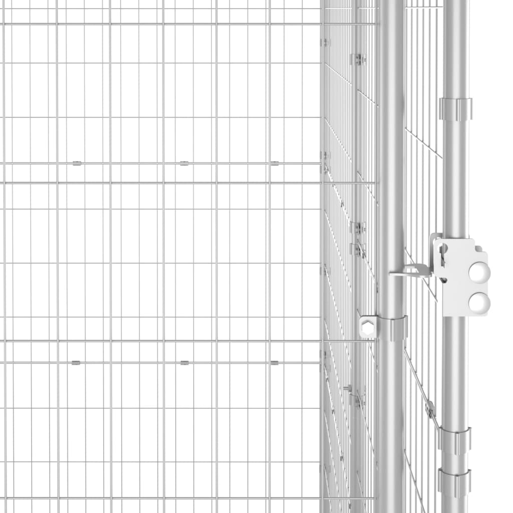 vidaXL Chenil extérieur Acier galvanisé avec toit 21,78 m²