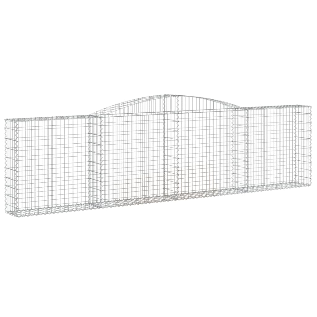 vidaXL Paniers à gabions arqués 6 pcs 400x30x100/120 cm Fer galvanisé