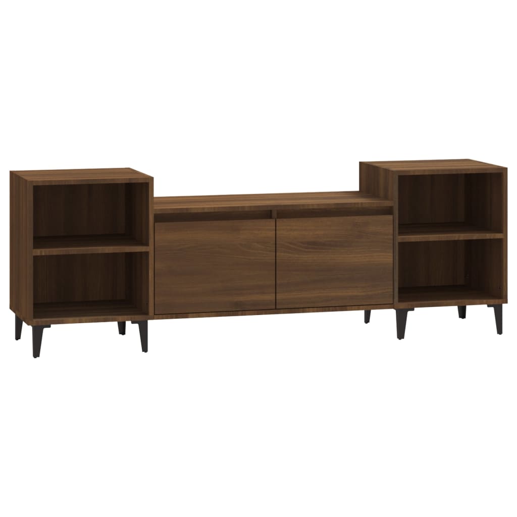 vidaXL Meuble TV Chêne marron 160x35x55 cm Bois d'ingénierie