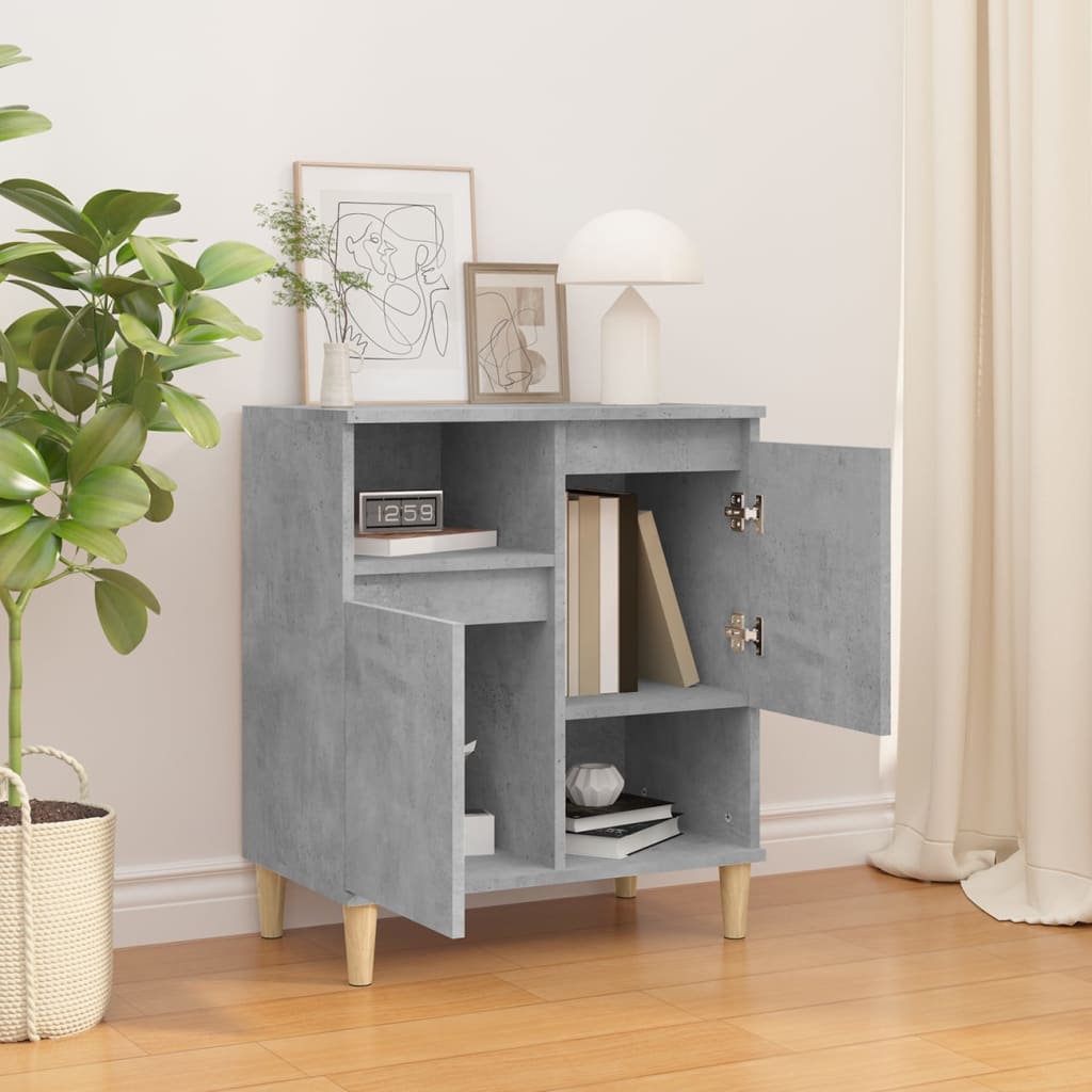 vidaXL Buffet Gris béton 60x35x70 cm Bois d'ingénierie