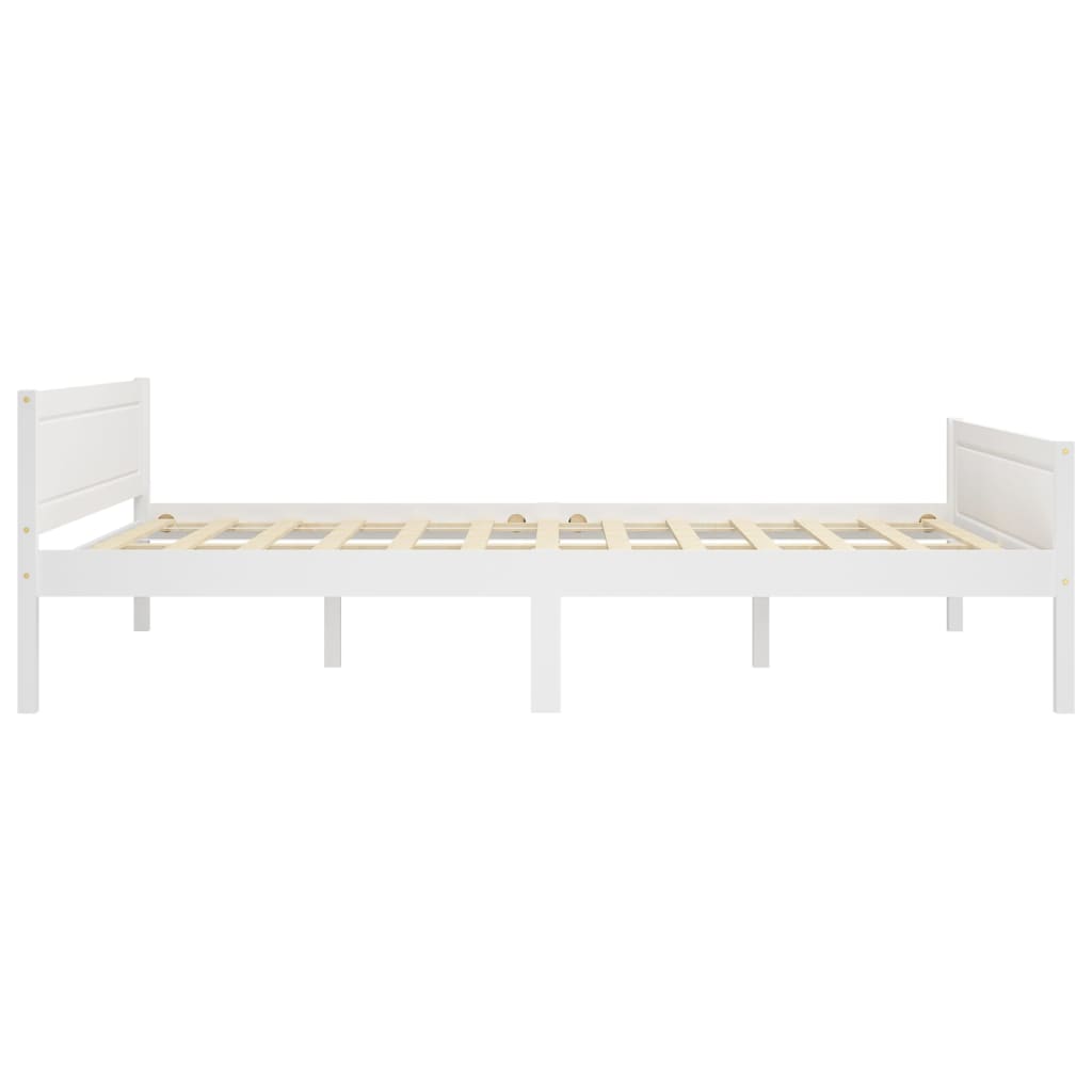 vidaXL Cadre de lit sans matelas bois massif de pin blanc 160x200 cm