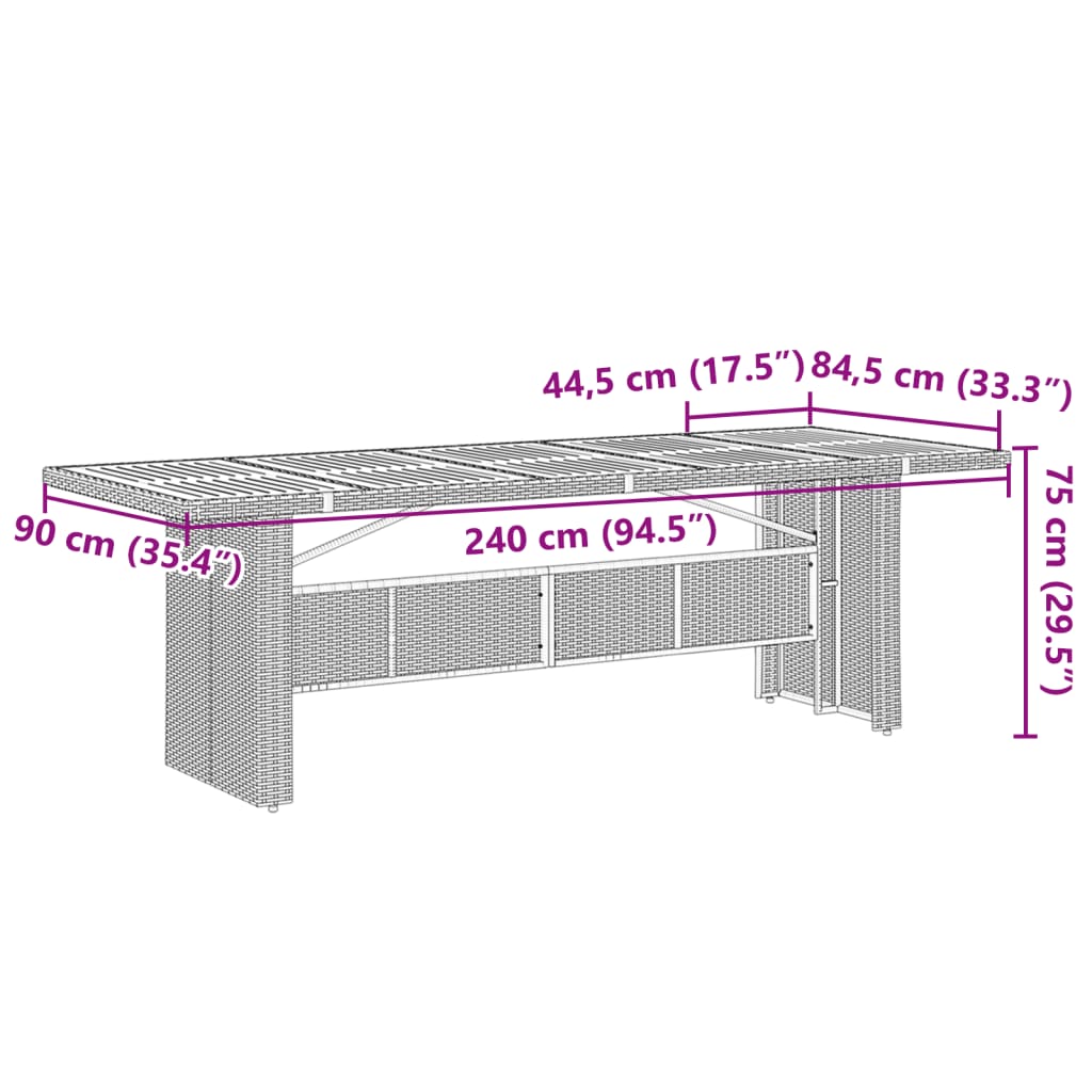 vidaXL Ensemble à manger de jardin coussins 7 pcs noir résine tressée