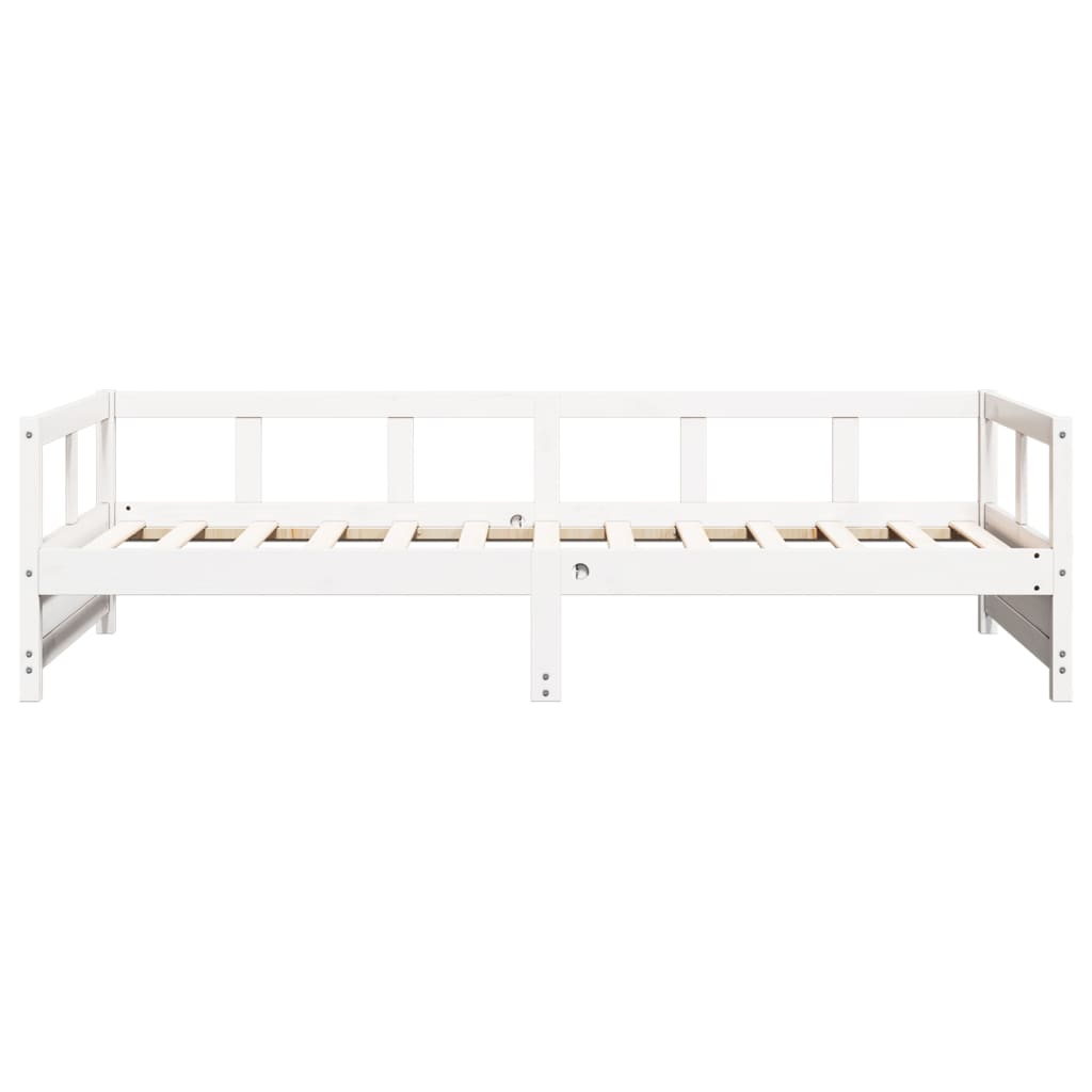 vidaXL Lit de jour sans matelas blanc 80x200 cm bois de pin massif