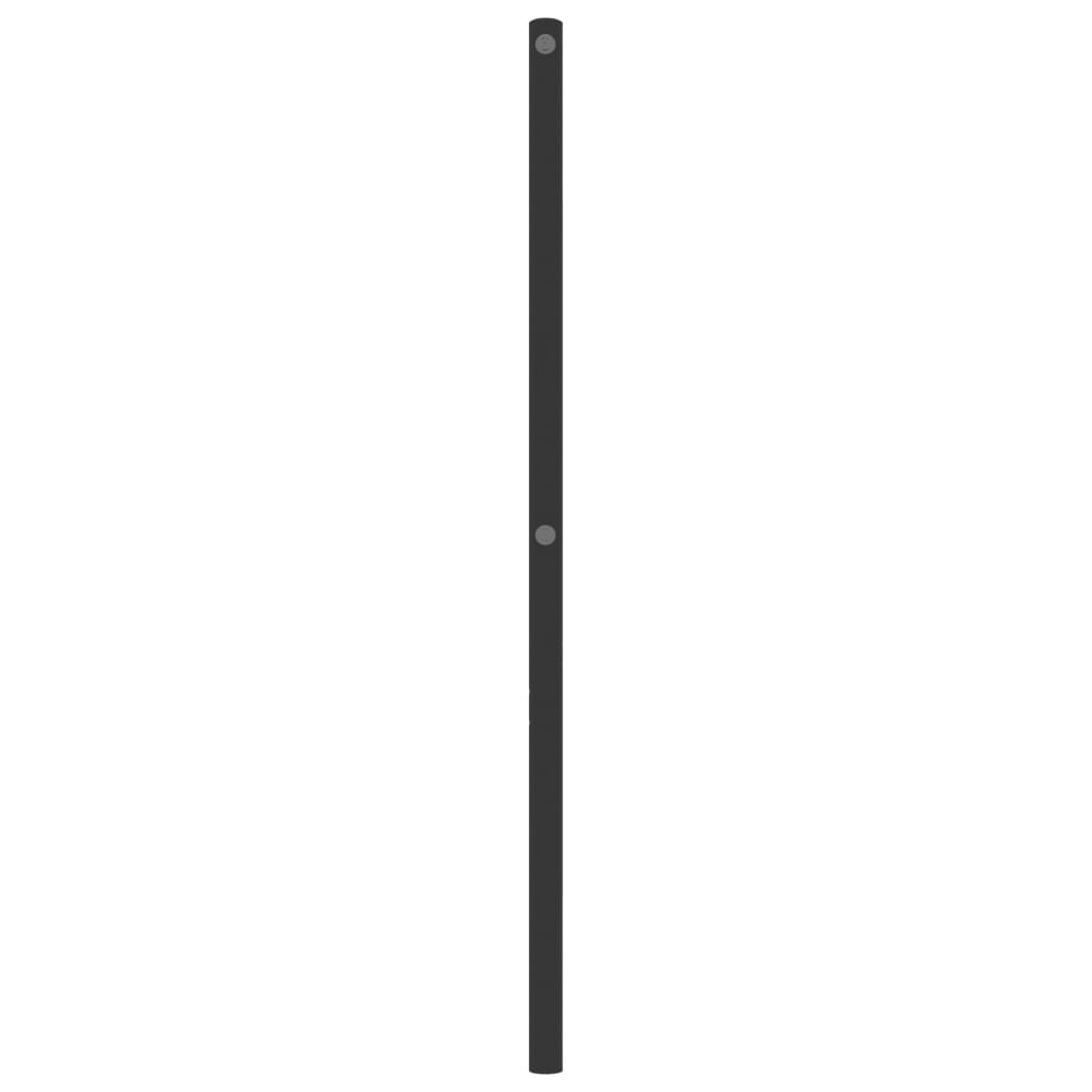 vidaXL Tête de lit métal noir 120 cm