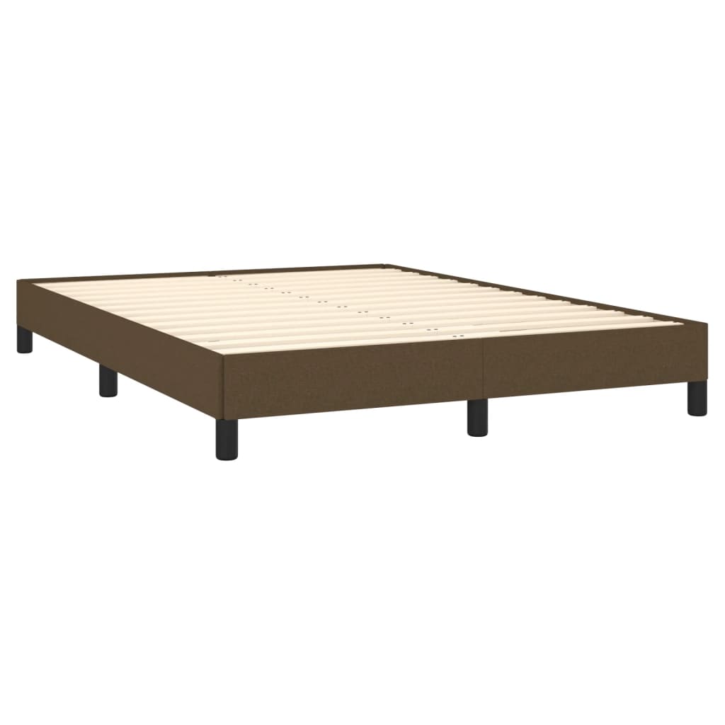 vidaXL Cadre de lit sans matelas marron foncé 140x200 cm tissu