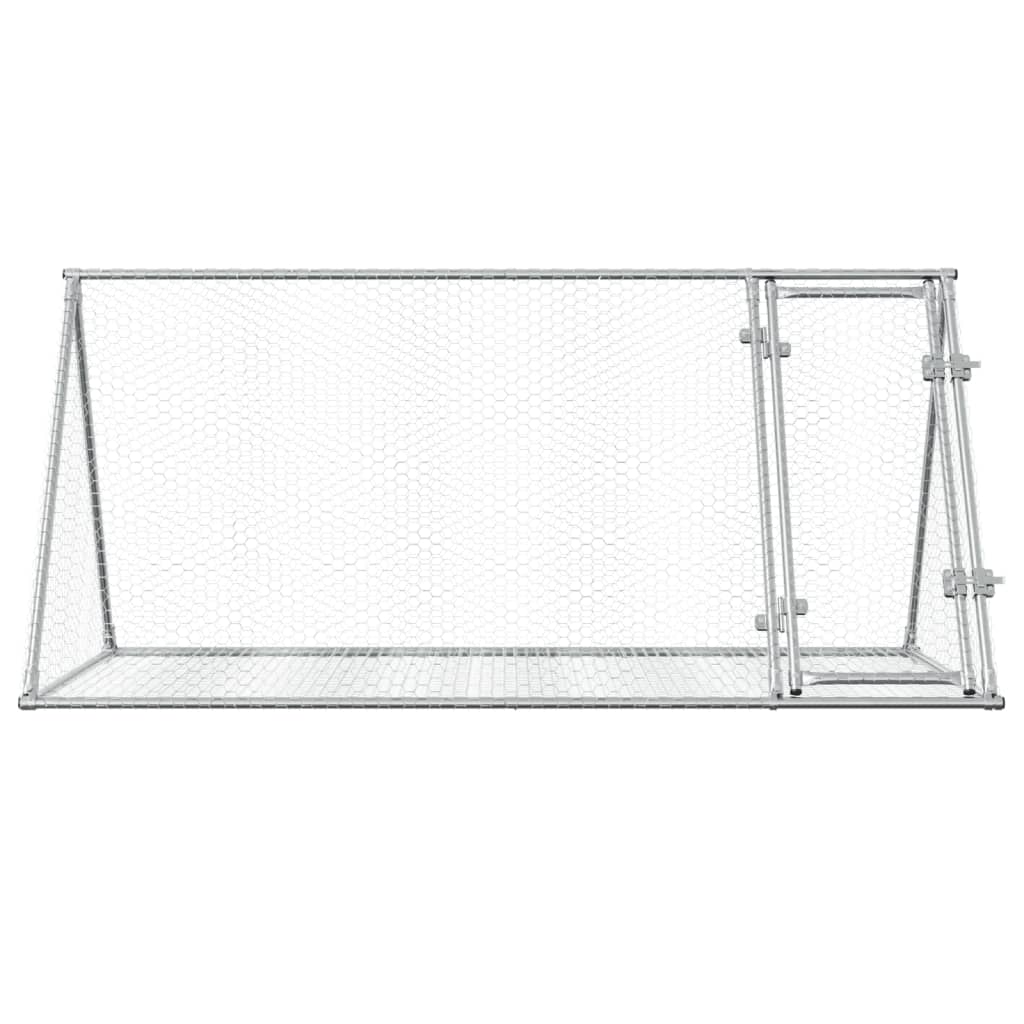 vidaXL Cage à lapin argenté 200x105x91 cm acier galvanisé