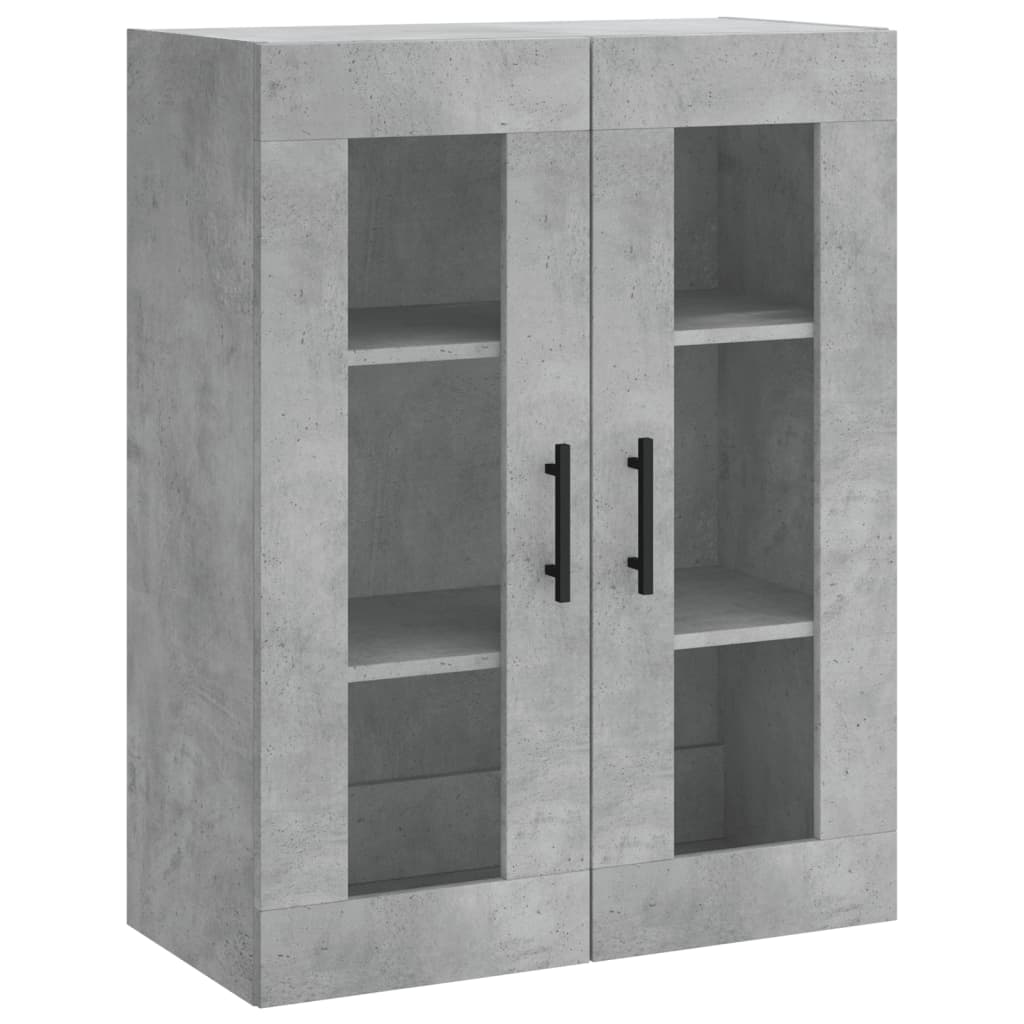 vidaXL Buffet haut Gris béton 69,5x34x180 cm Bois d'ingénierie