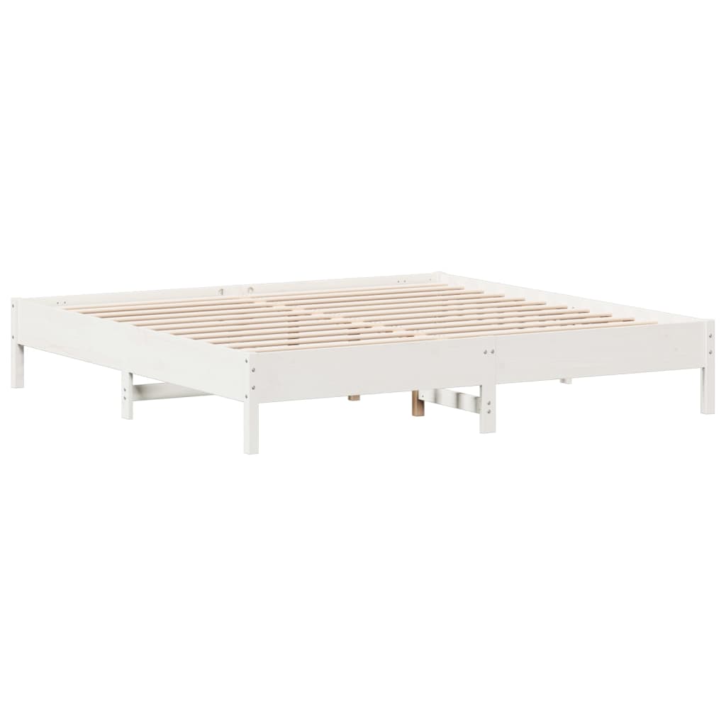 vidaXL Cadre de lit sans matelas blanc 180x200 cm bois massif de pin