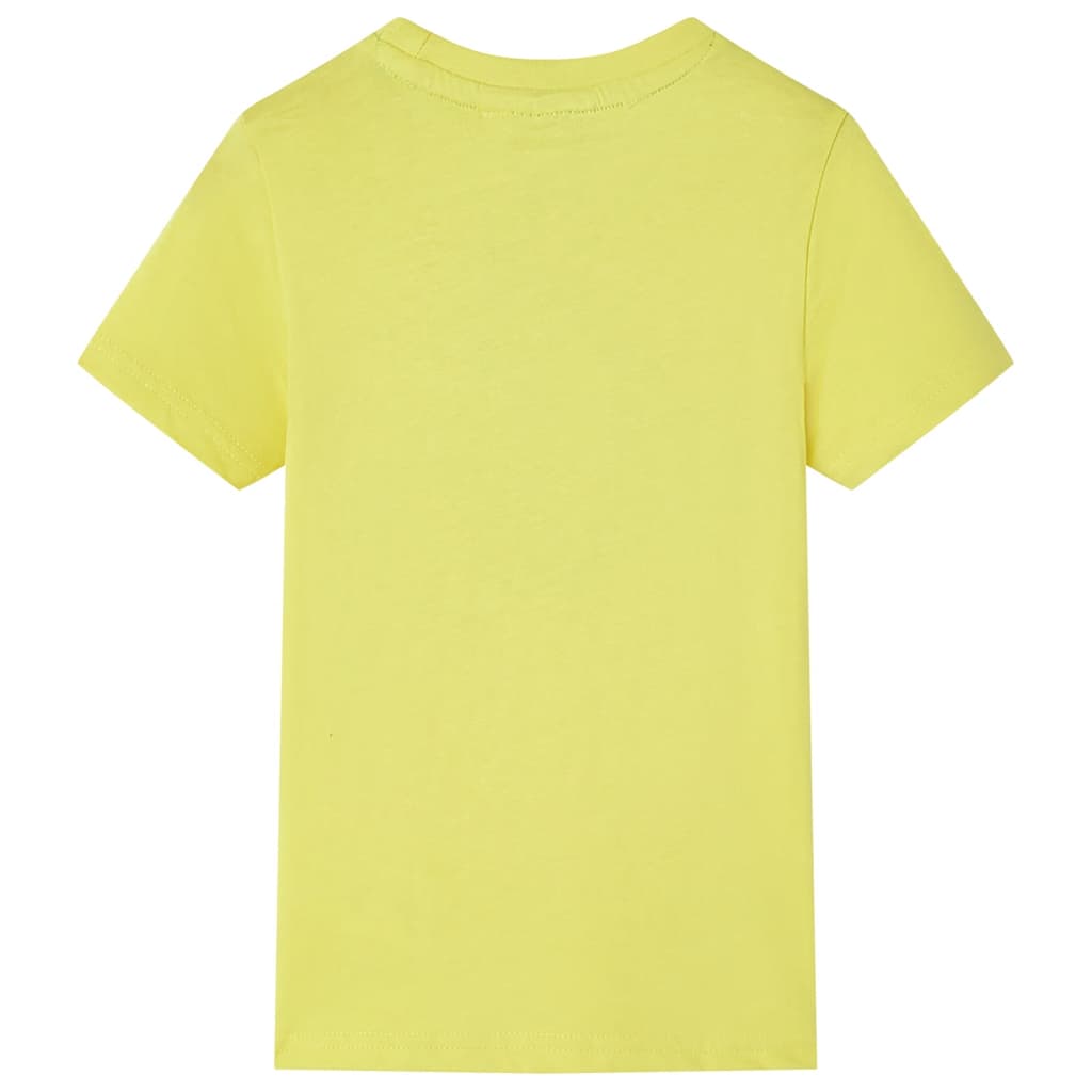 T-shirt pour enfants avec manches courtes jaune 92