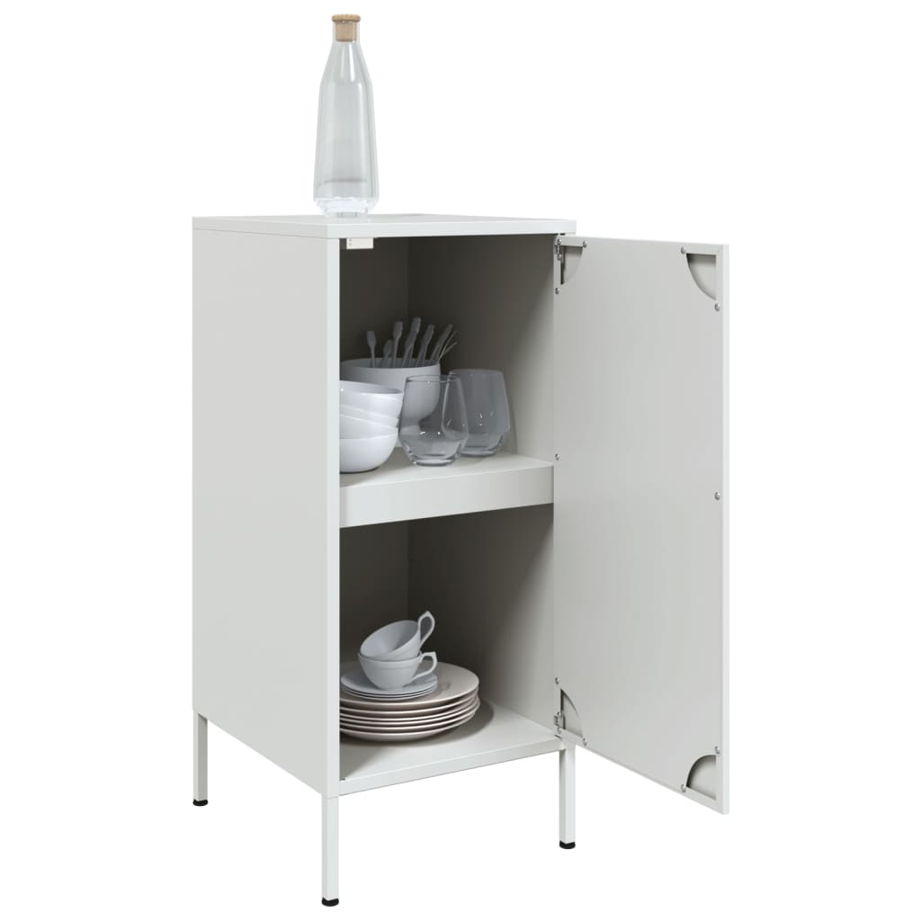 vidaXL Buffet blanc 36x39x79 cm acier