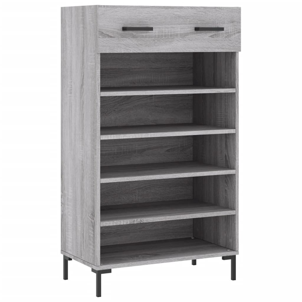 vidaXL Armoire à chaussures sonoma gris 60x35x105 cm bois d'ingénierie