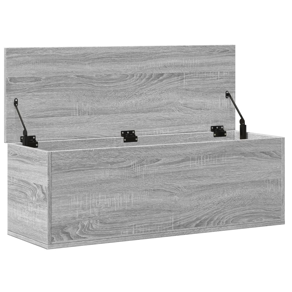 vidaXL Boîte de rangement sonoma gris 102x35x35 cm bois d'ingénierie