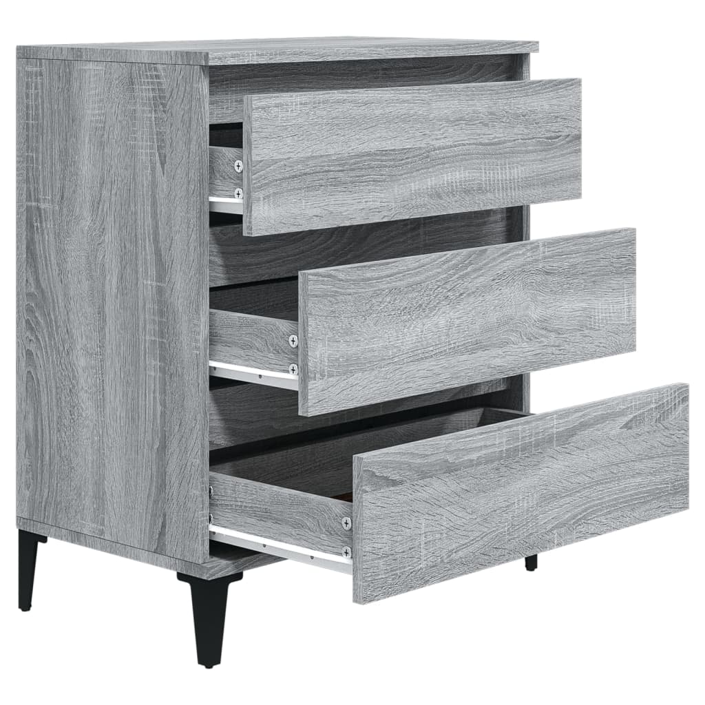 vidaXL Buffet Sonoma gris 60x35x70 cm Bois d'ingénierie