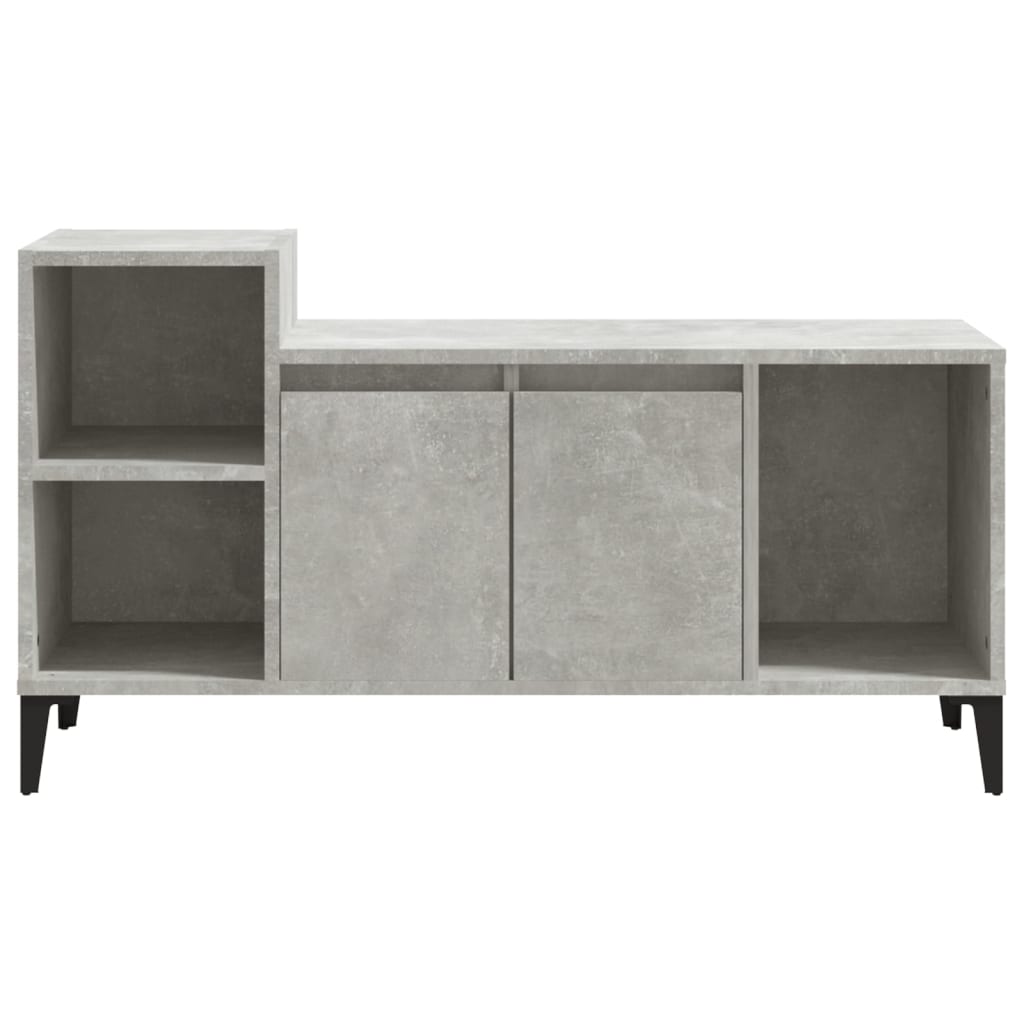 vidaXL Meuble TV Gris béton 100x35x55 cm Bois d'ingénierie