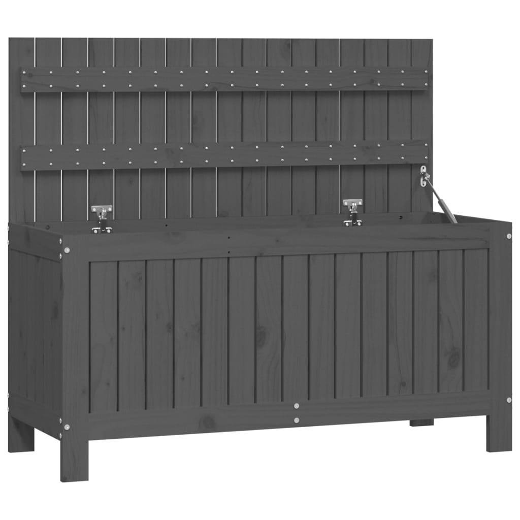 vidaXL Boîte de rangement de jardin Gris 108x42,5x54 cm Bois de pin