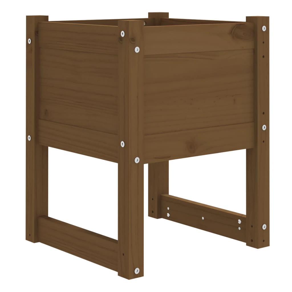 vidaXL Jardinière Marron miel 40x40x52,5 cm Bois massif de pin