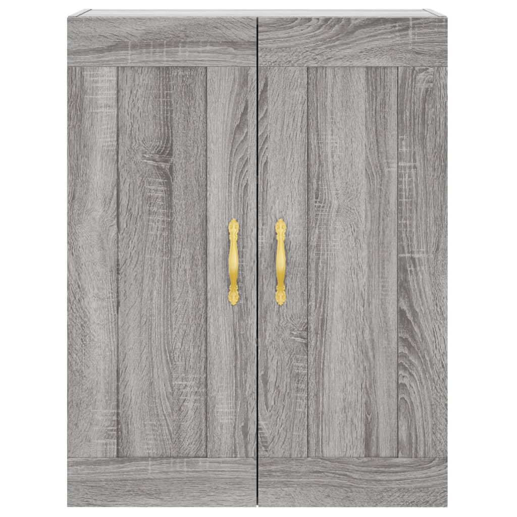 vidaXL Buffet haut Sonoma gris 69,5x34x180 cm Bois d'ingénierie