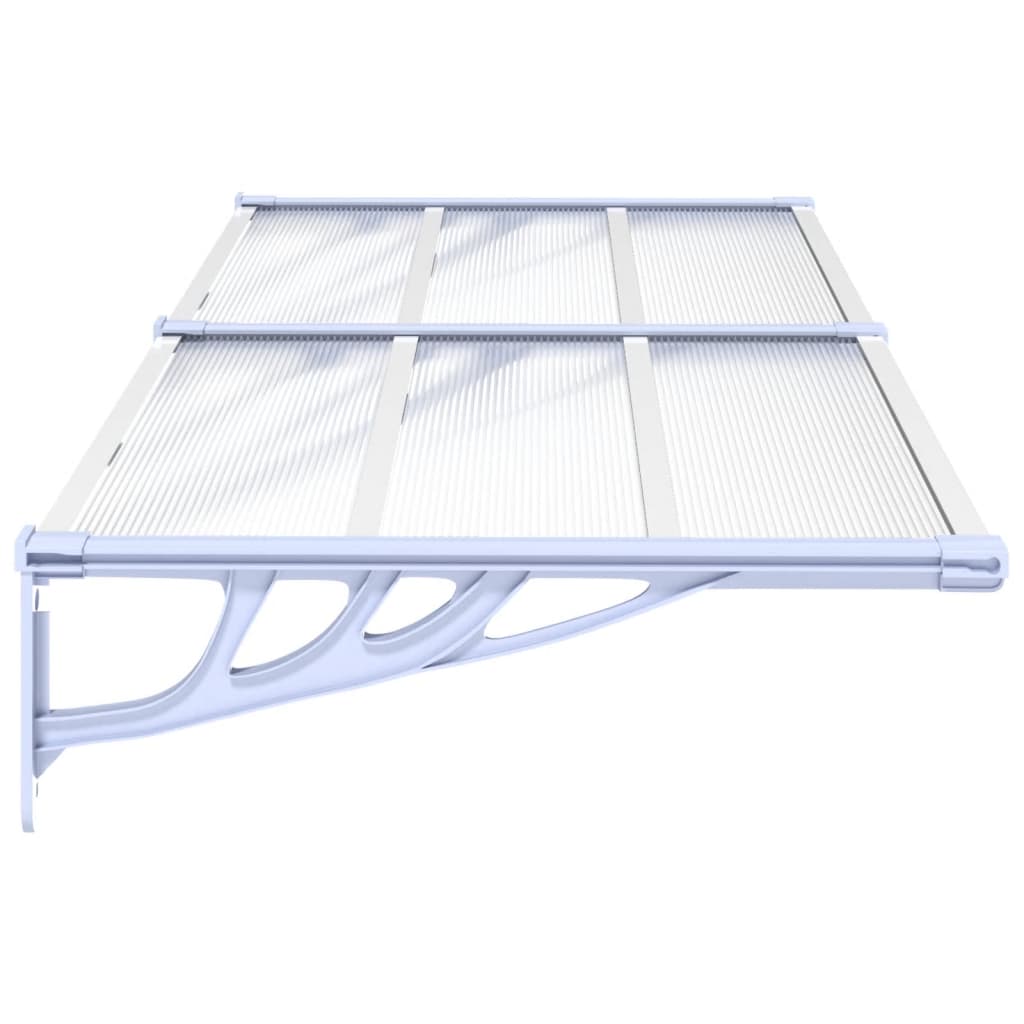 vidaXL Auvent de porte Gris et transparent 199x90 cm Polycarbonate