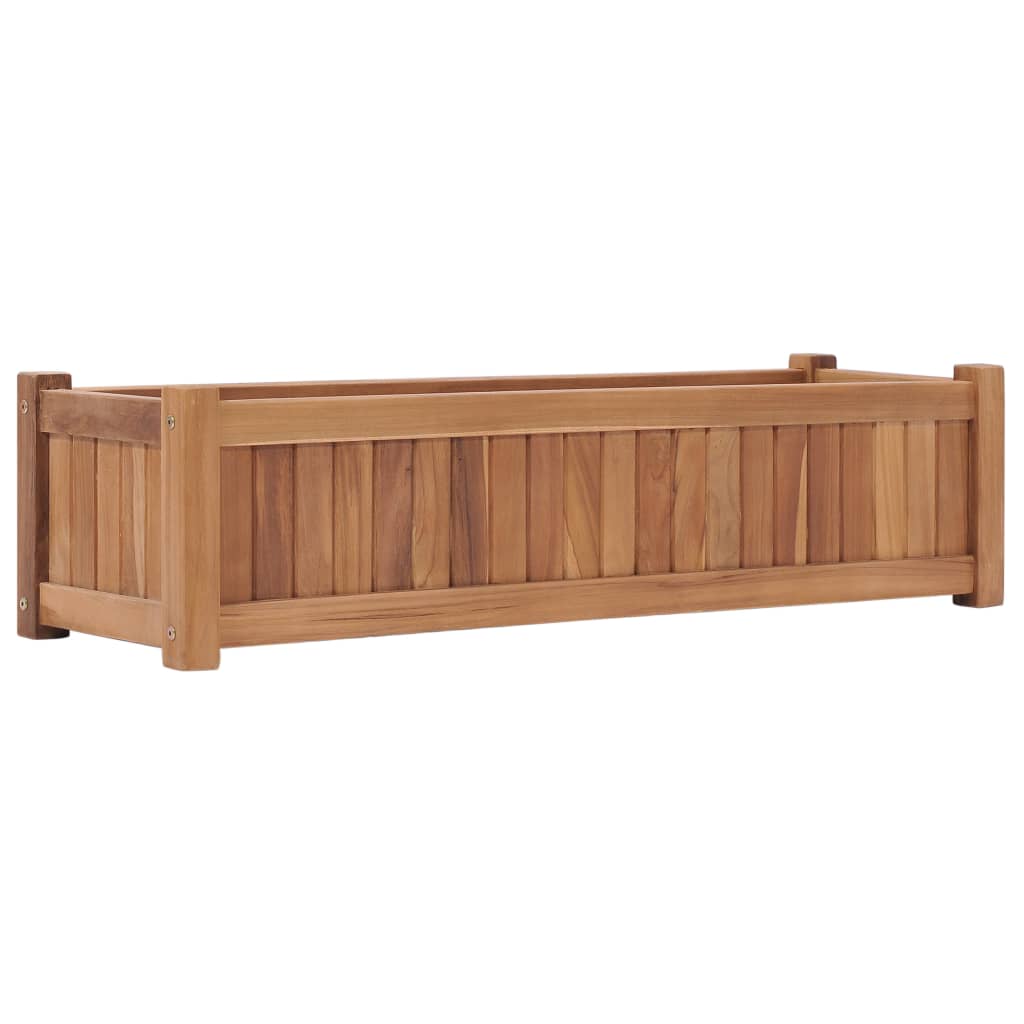 vidaXL Lit surélevé 100x30x25 cm Bois de teck solide