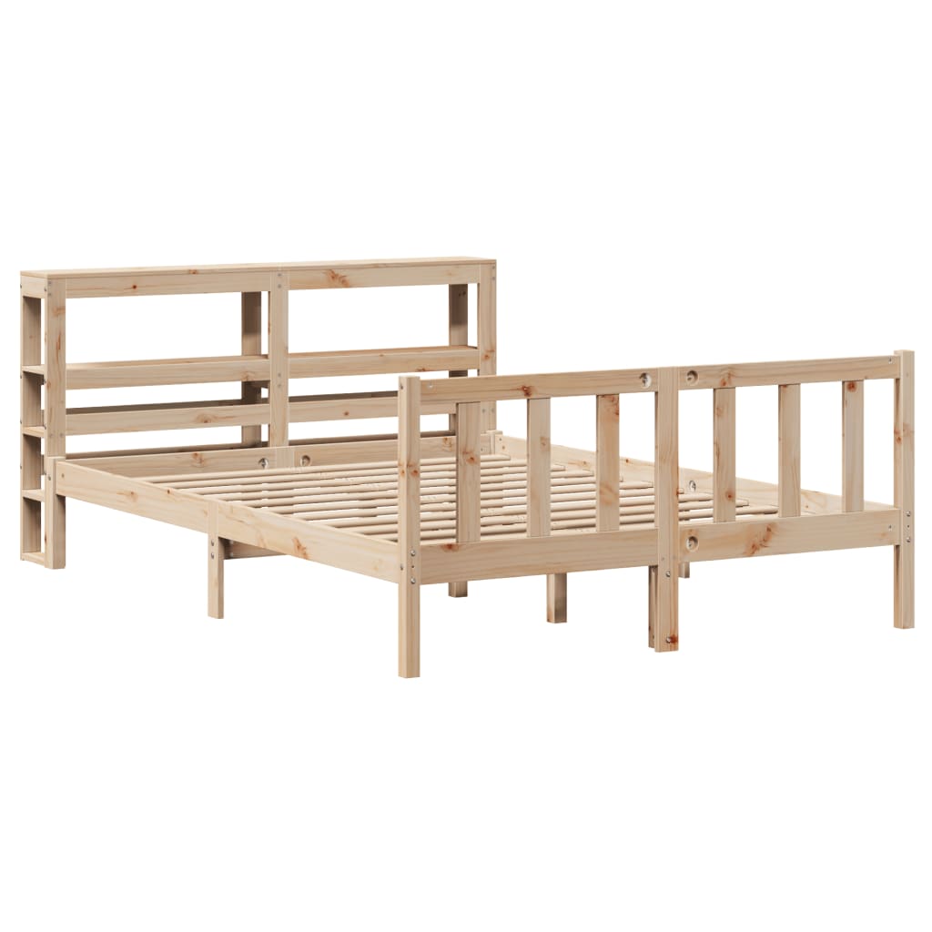 vidaXL Cadre de lit sans matelas 160x200 cm bois massif de pin