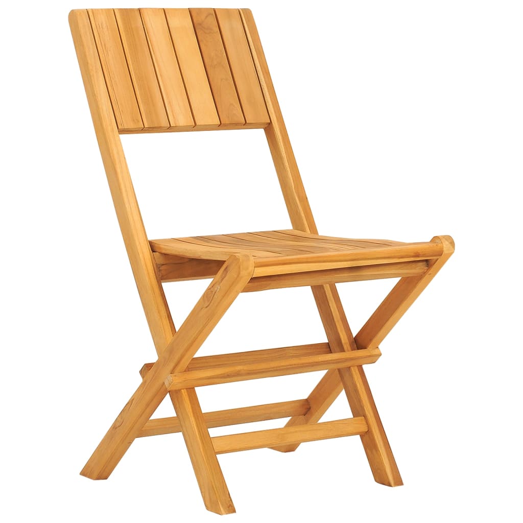 vidaXL Chaises de jardin pliantes lot de 2 47x61x90cm bois massif teck