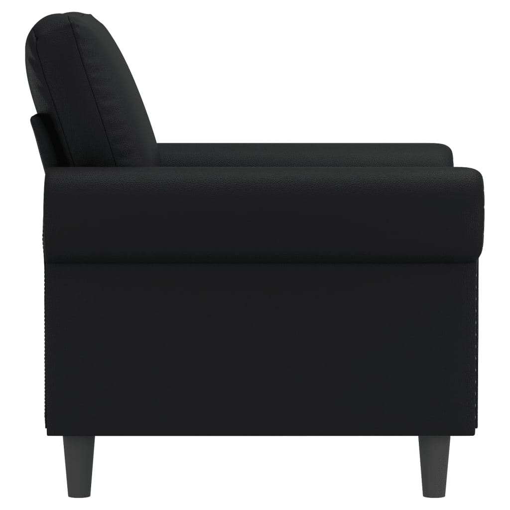 vidaXL Fauteuil Noir 60 cm Similicuir