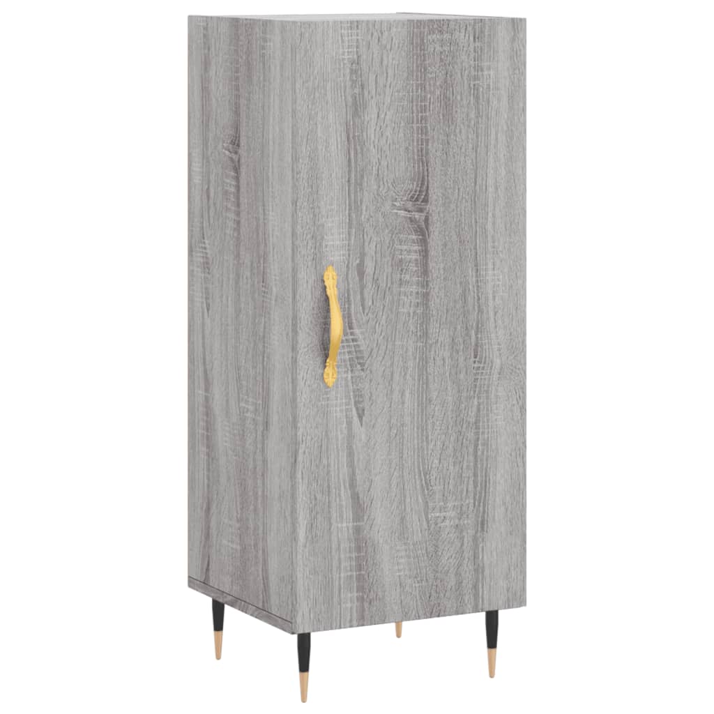 vidaXL Buffet haut Sonoma gris 34,5x34x180 cm Bois d'ingénierie