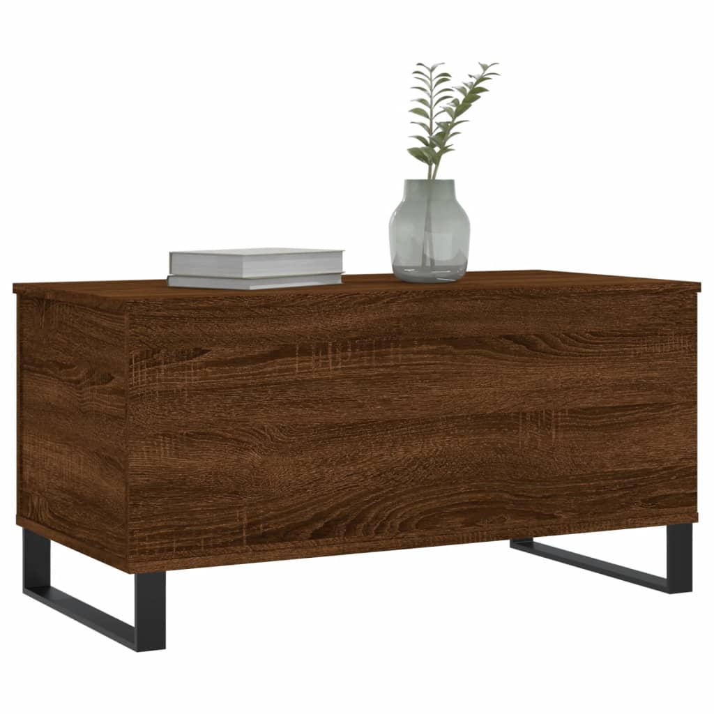 vidaXL Table basse Chêne marron 90x44,5x45 cm Bois d'ingénierie