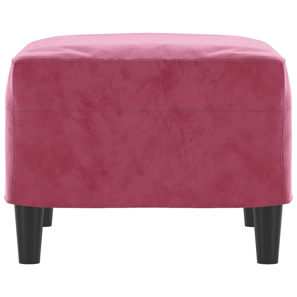 vidaXL Repose-pied Rouge bordeaux 60x50x41 cm Velours