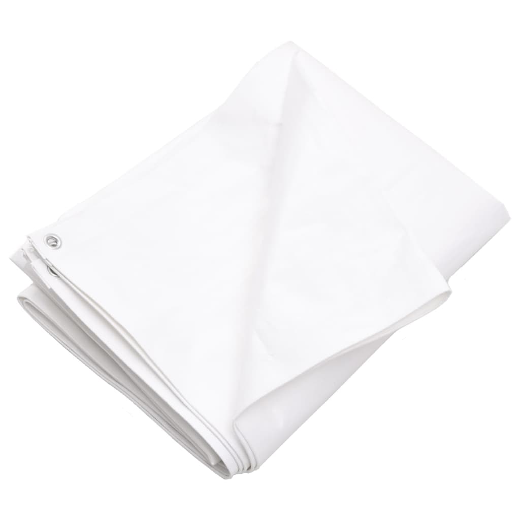 vidaXL Bâche 260 g/m² 6x8 m Blanc PEHD