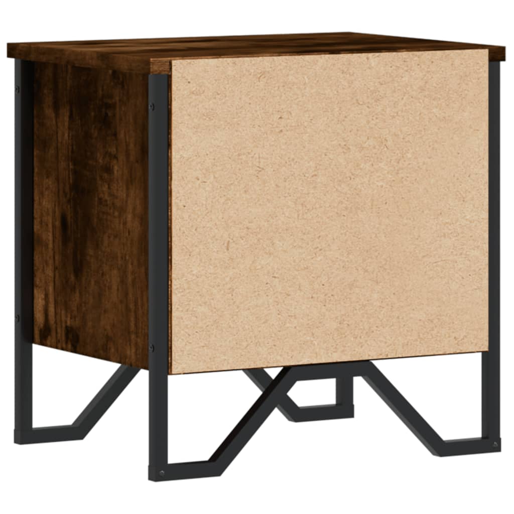 vidaXL Table de chevet chêne fumé 40x30x40 cm bois d'ingénierie