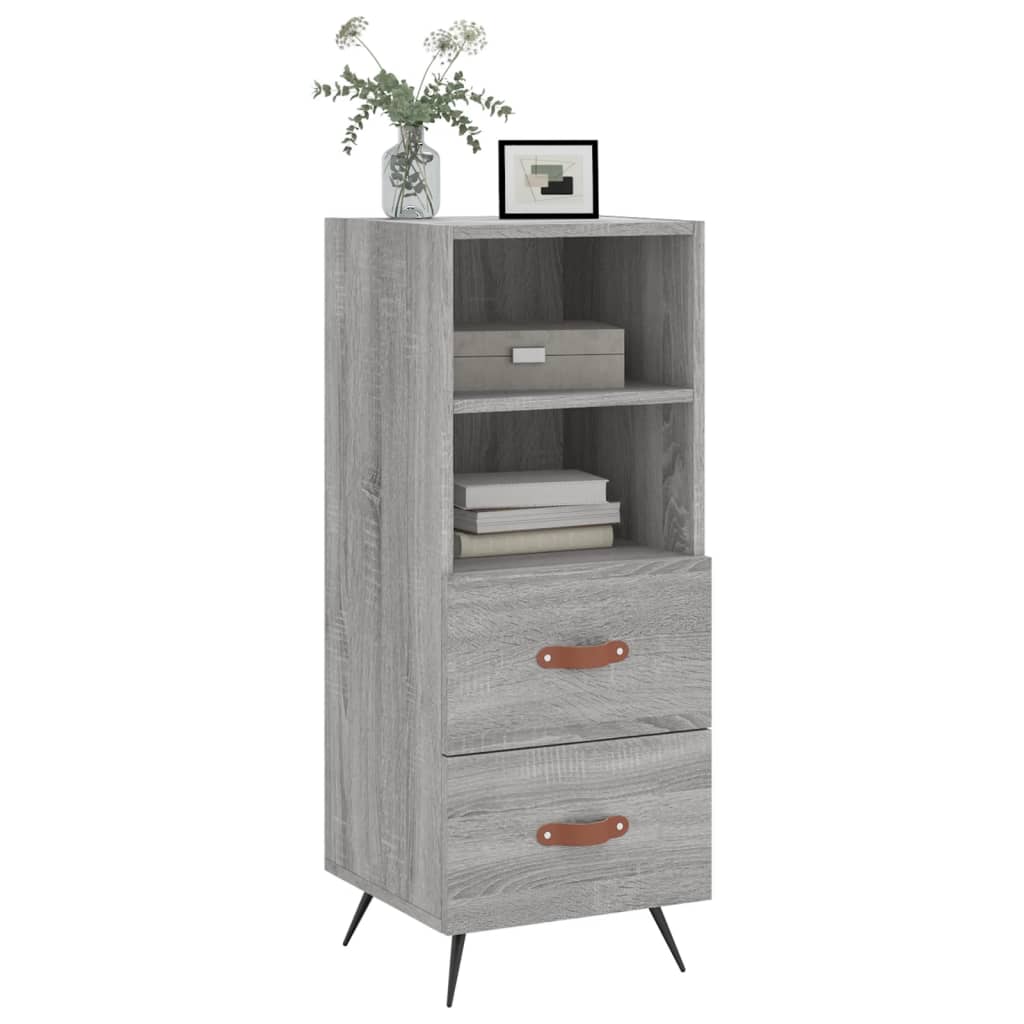 vidaXL Buffet Sonoma gris 34,5x34x90 cm Bois d'ingénierie