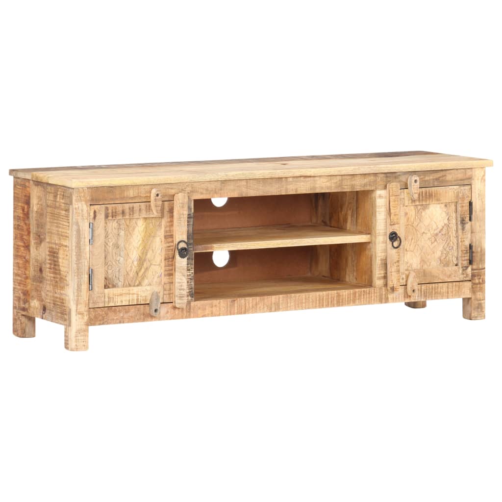 vidaXL Meuble TV 120x30x40 cm Bois de manguier brut