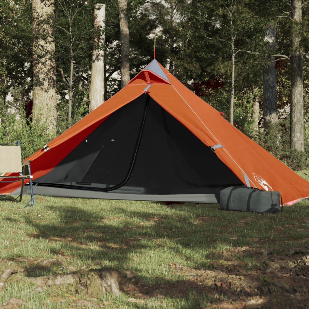 vidaXL Tente de camping tipi 1 personne orange imperméable