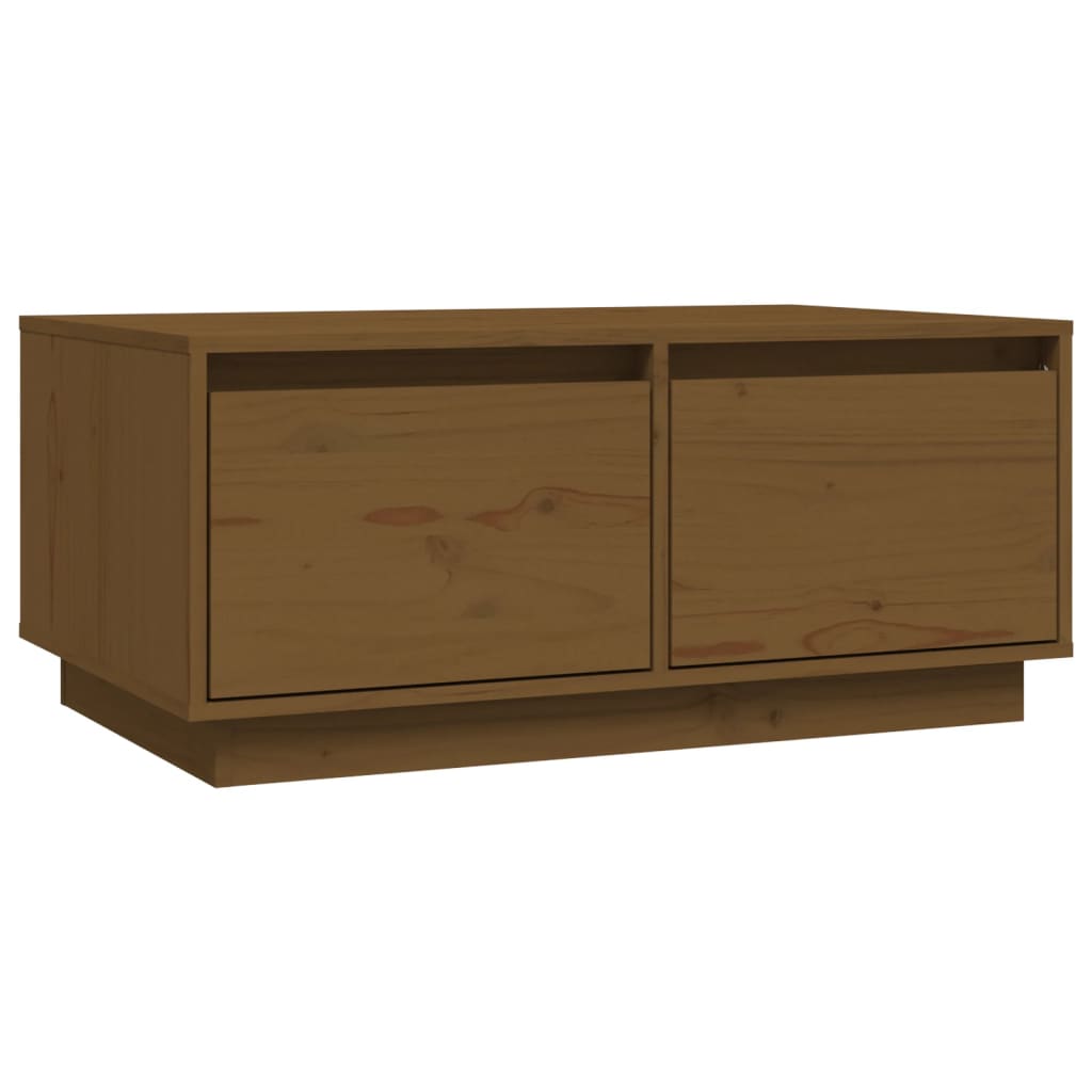 vidaXL Table basse Marron miel 80x50x35 cm Bois massif de pin