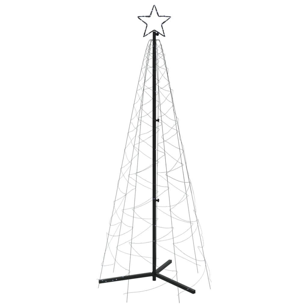 vidaXL Arbre de Noël cône 200 LED Blanc froid 70x180 cm