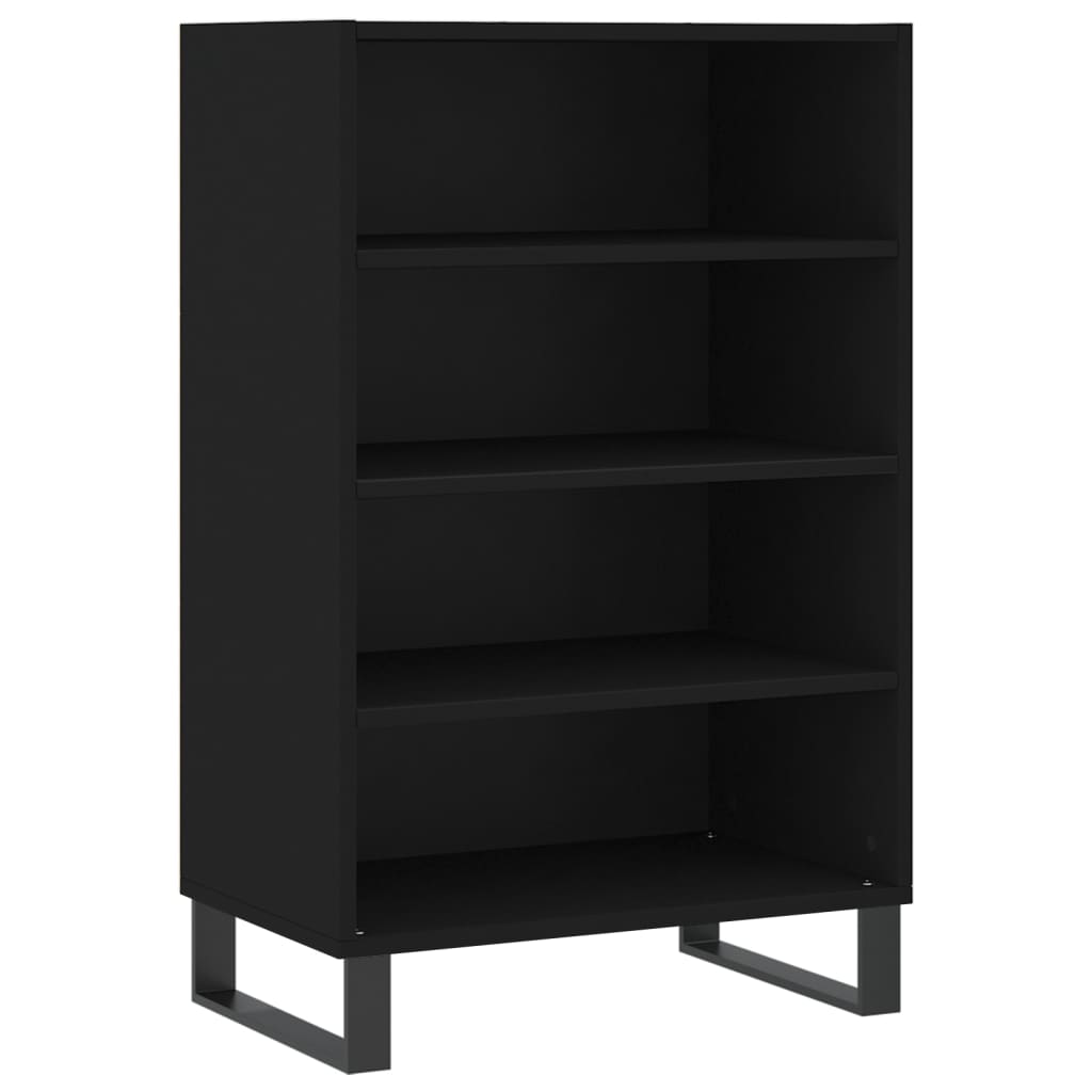 vidaXL Buffet haut noir 57x35x90 cm bois d'ingénierie