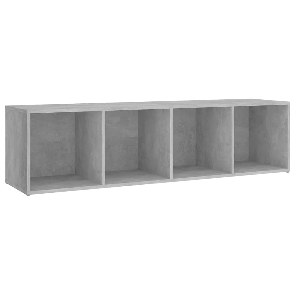 vidaXL Meuble TV gris béton 142,5x35x36,5 cm bois d’ingénierie